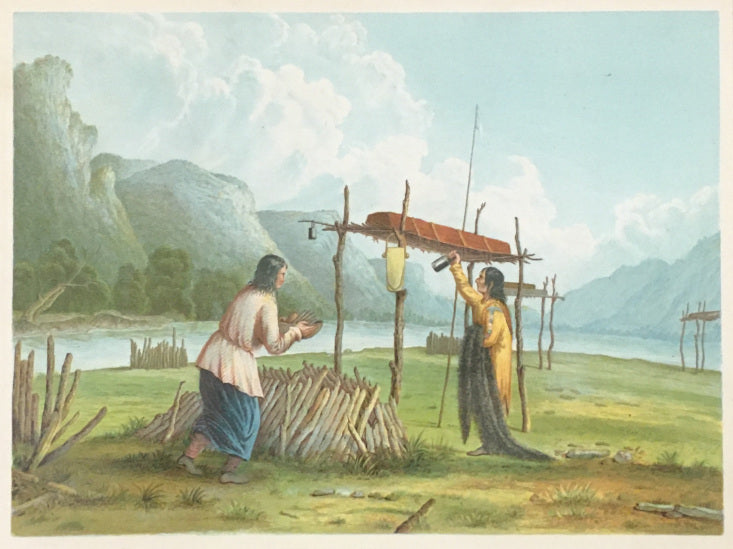 Eastman, Seth [Indians offering food to the dead]