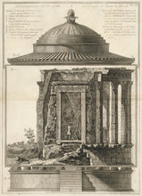Load image into Gallery viewer, Piranesi, Francesco “Dimostrazione del Prospetto de Tempio di Vesta in Tivoli.”  [Temple of Vesta, Tivoli].  Pl. 3.
