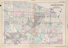 Load image into Gallery viewer, Franklin Survey Co. [Strafford Station area Tredyffrin Township] Plate 1. From &quot;Property Atlas of Chester County&quot; 1933

