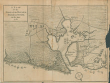 Load image into Gallery viewer, “Officer on the Spot” “A Plan of the Siege of the Havana, Drawn by an Officer on the Spot, 1762.”  From &quot;Gentleman’s Magazine&quot;
