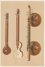 Load image into Gallery viewer, Gibb, William &quot;Sitar and Vina.&quot; Pl. 42  From &quot;A. J. Hipkins’ Musical Instruments Historic, Rare, and Unique&quot;
