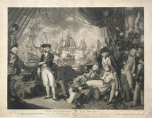 Load image into Gallery viewer, Brown, M. “To the Lord’s Commissioners of the Admiralty.  This Print of The Celebrated Victory obtained by The British Fleet under the Command of Earl Howe, over The French Fleet...”

