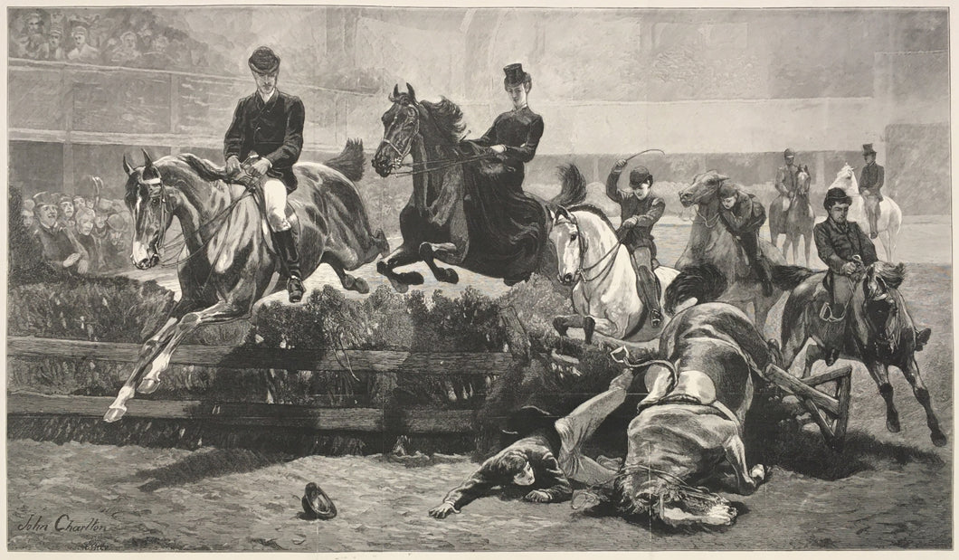 Charlton, John “The Islington Horse Show – A Scrimmage at the Hurdles”