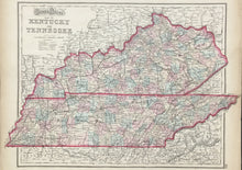 Load image into Gallery viewer, Gray, Frank A. &quot;Gray&#39;s New Map of Kentucky and Tennessee&quot;
