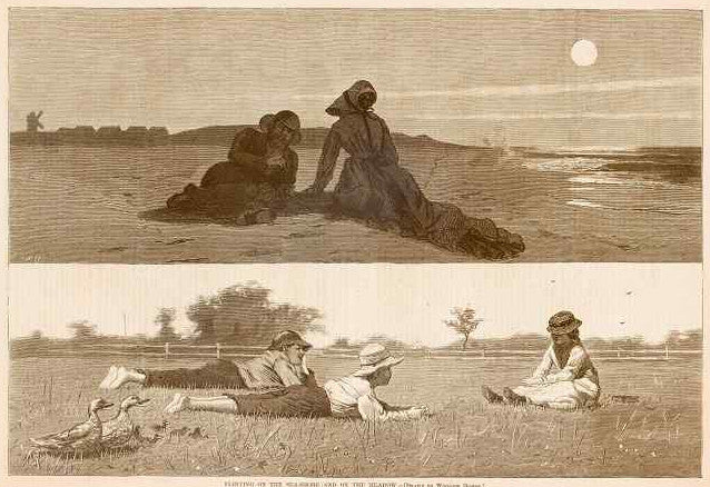 Homer, Winslow “Flirting on the Sea-Shore and on the Meadow”