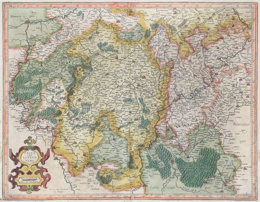 Mercator, Gerard  “Trier & Lutzenburg.”  [Luxembourg]