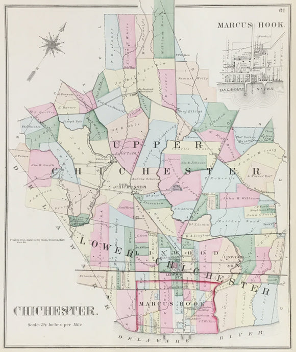 Delaware County Maps – Philadelphia Print Shop