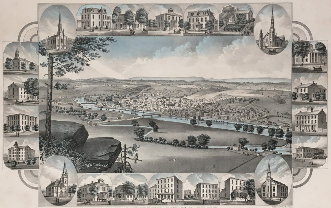 Denslow, W.W.  “View of Huntingdon, PA., 1878