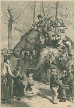 Load image into Gallery viewer, Harper&#39;s Weekly  &quot;Riding the Elephant in the London Zoological Gardens&quot;
