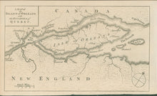 Load image into Gallery viewer, Unattributed. &quot;A Map of the Island of Orleans with the Environs of Quebec”
