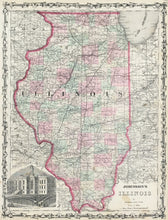 Load image into Gallery viewer, Johnson and Ward  &quot;Johnson&#39;s Illinois&quot; 1862
