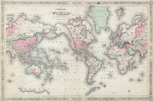 Load image into Gallery viewer, Johnson, A.J. “Johnson’s Map of the World.”

