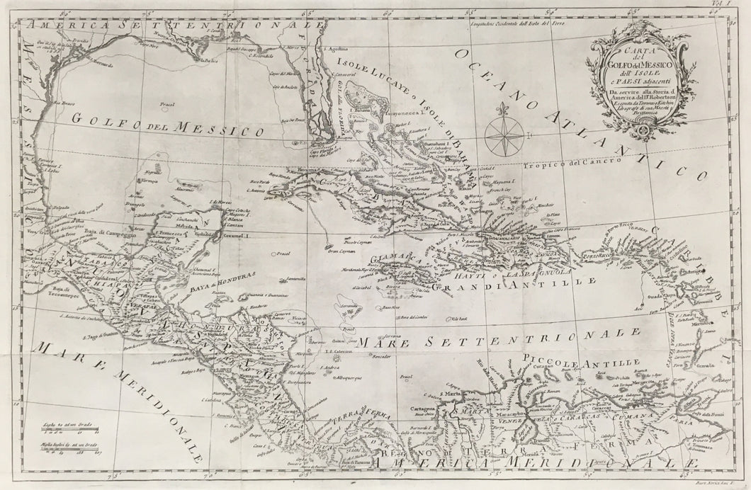 Kitchin, Thomas “Carta del Golfo del Messico dell' Isole e Paesi adjacenti”