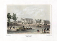 Load image into Gallery viewer, Köllner, Augustus  “Girard-College.”   Plate 9 from &quot;Views of American Cities&quot;
