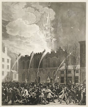 Load image into Gallery viewer, Jones &amp; Krimmel “The Conflagration of the Masonic Hall Chestnut Street Philadelphia. Which Occurred on the Night of the 9th of March, 1819.”
