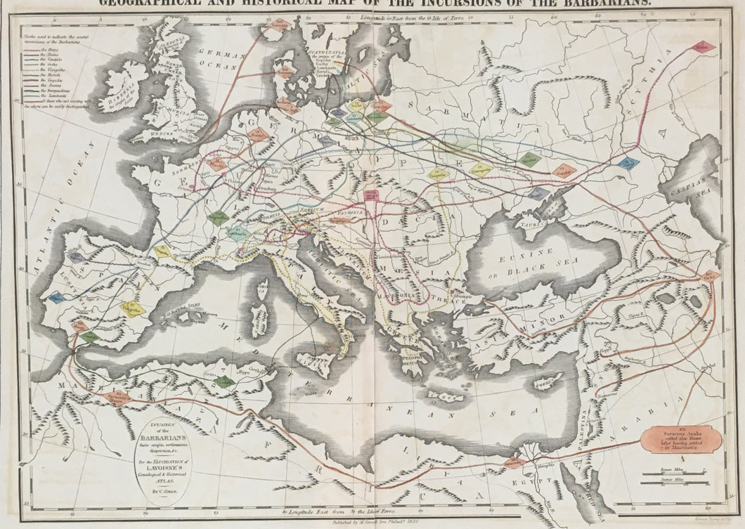 Gros, C. “Geographical and Historical Map of the Incursions of the Barbarians