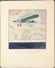 Load image into Gallery viewer, Lemon, Frank.  “Louis Blériot passes the White Cliffs of Dover in May, 1909.”
