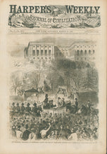 Load image into Gallery viewer, Homer, Winslow.  “The Inaugural Procession at Washington Passing the Gate of the Capitol Grounds.—From a sketch by our Special Artist.”
