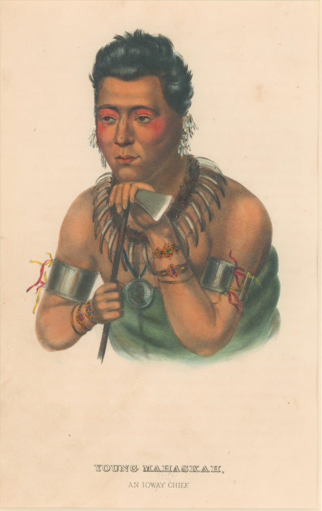 McKenney, Thomas L. and James Hall.  “Young Mahaskah.  An Ioway Chief.”