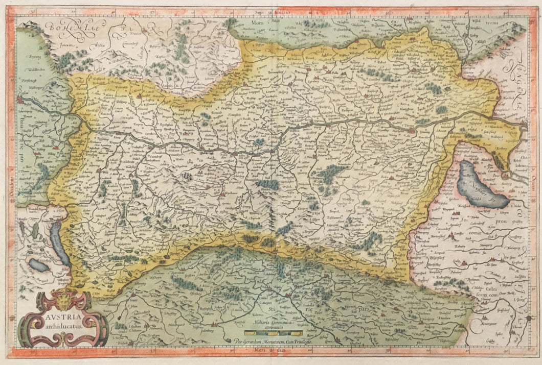 Mercator, Gerard  “Austria achiducatus.”  [Austria]