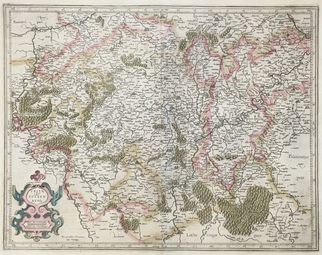 Mercator, Gerard  “Trier & Lutzenburg.”  [Trier, Germany & Luxembourg]