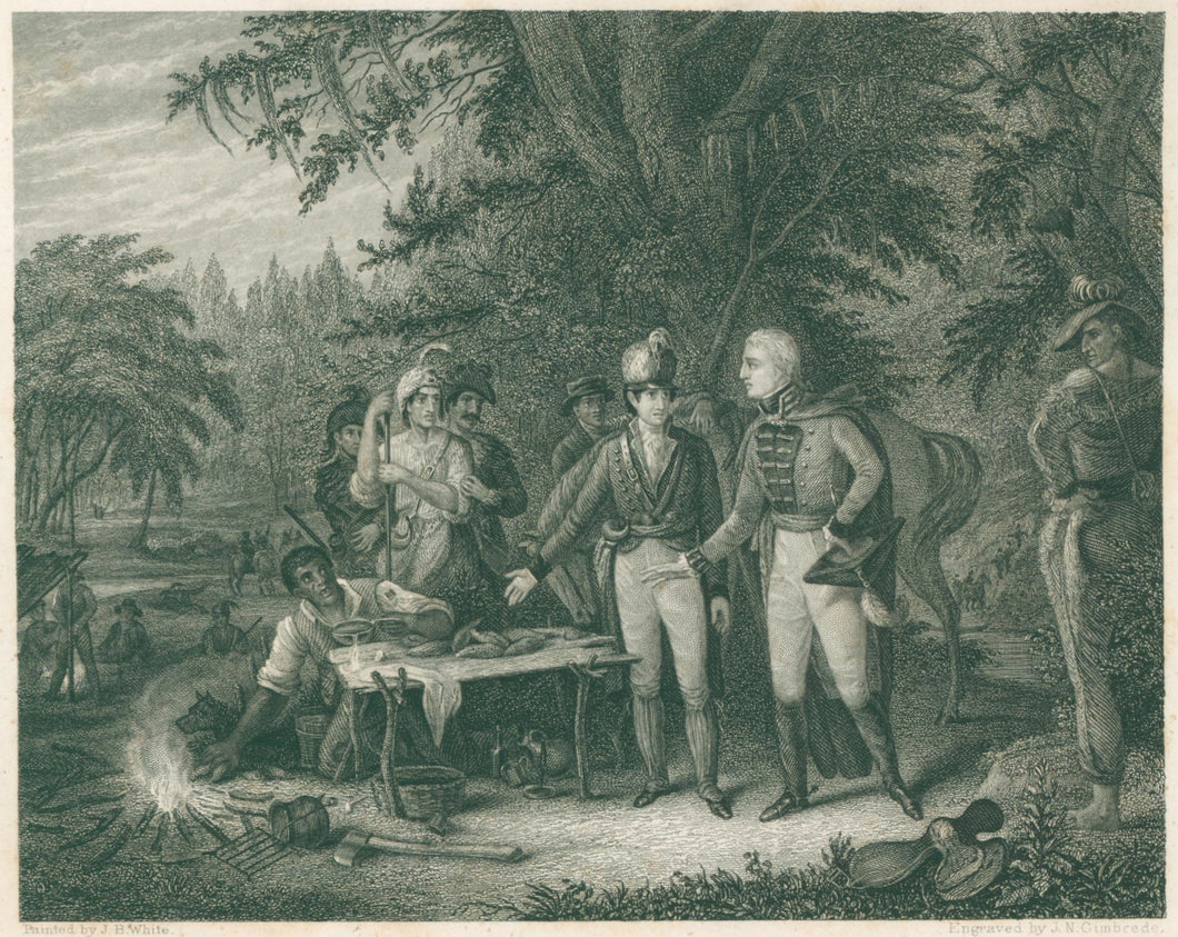 White, J.B.  “Gen. Marion in His Swamp Encampment Inviting a British Officer to Dinner”