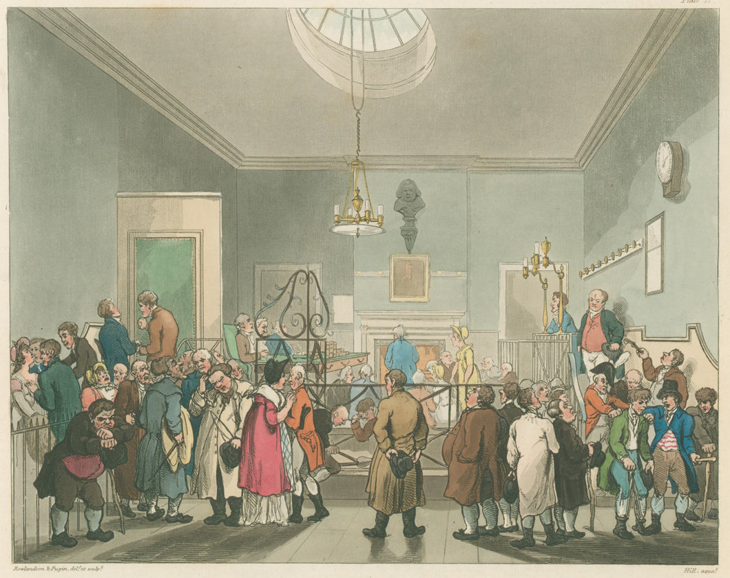 Rowlandson, Thomas & Pugin, Augustus Charles “Bow Street Office.”  From 