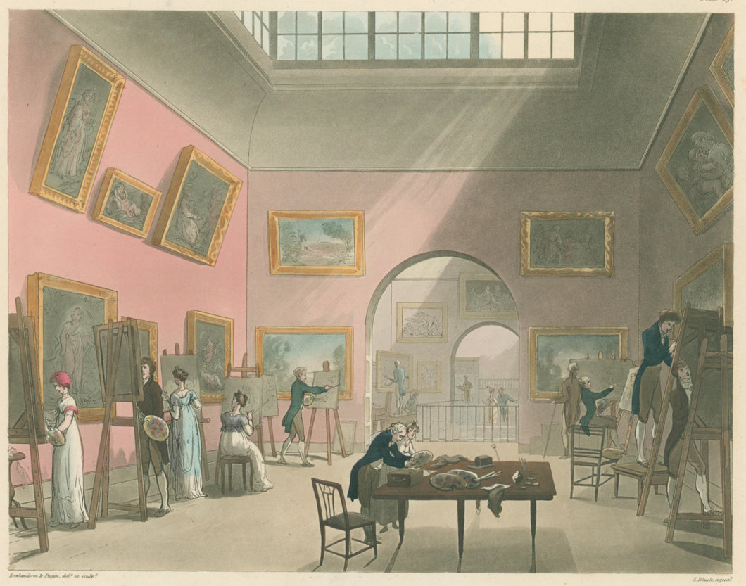 Rowlandson, Thomas & Pugin, Augustus Charles “British Institution, Pall Mall.”  From 