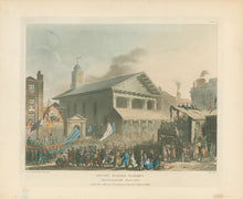 Load image into Gallery viewer, Rowlandson, Thomas &amp; Pugin, Augustus Charles “Covent Garden Market, Westminster Election.”  From &quot;The Microcosm of London&quot;
