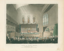 Load image into Gallery viewer, Rowlandson, Thomas &amp; Pugin, Augustus Charles “Court of Kings Bench, Westminster Hall.”  From &quot;The Microcosm of London&quot;
