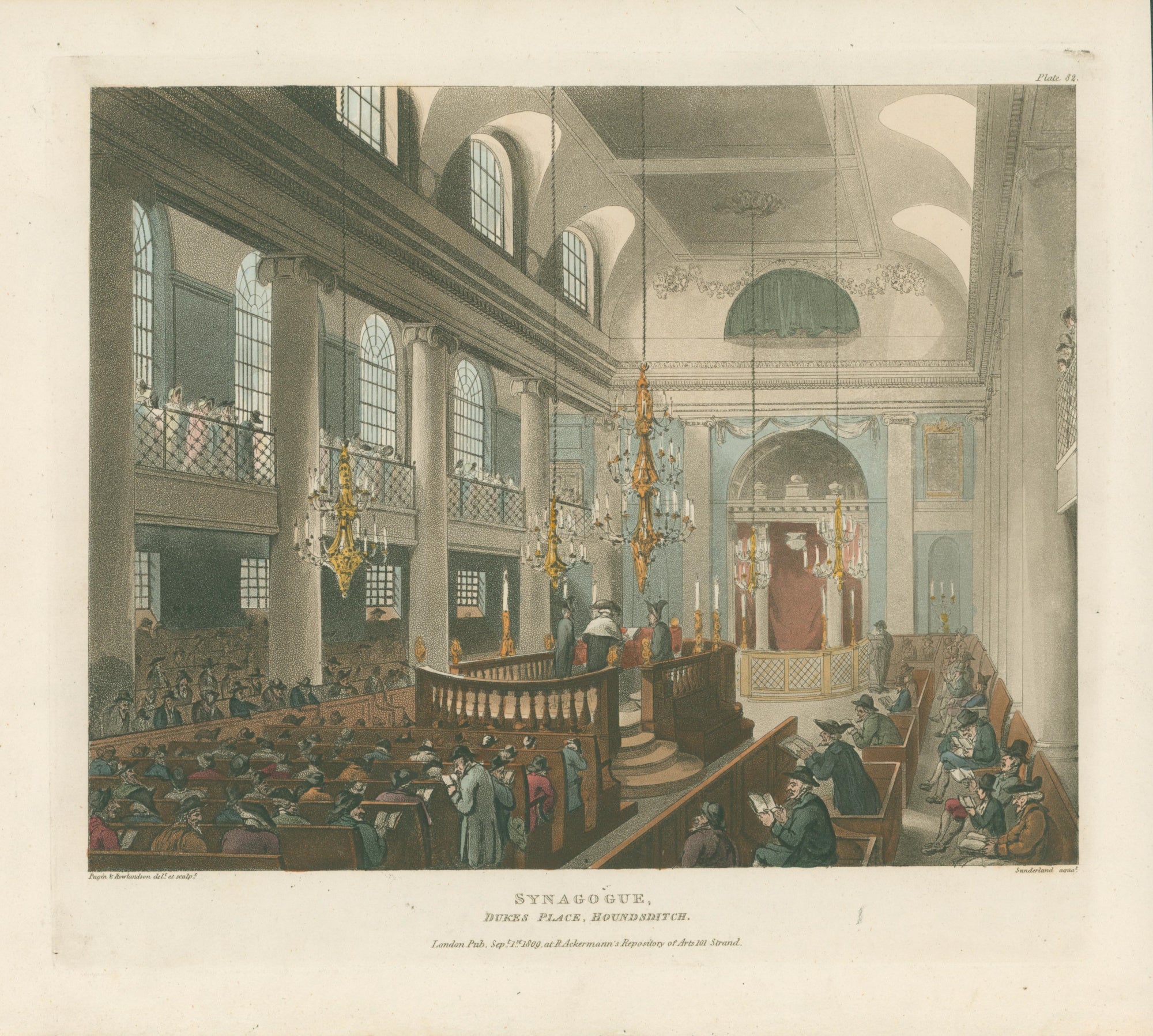 Rowlandson, Thomas & Pugin, Augustus Charles “Synagogue. Dukes Place ... Rowlandson, Thomas & Pugin, Augustus Charles “Synagogue. Dukes Place ...
