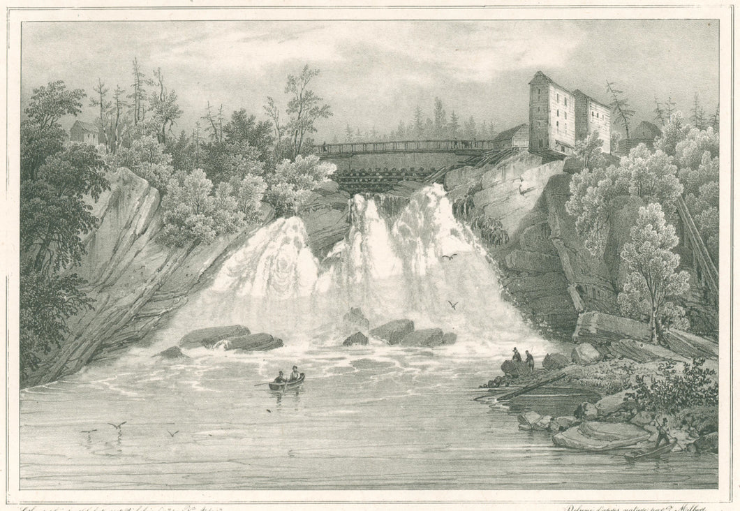 Milbert, Jacques Gerard “Theresa Falls, Indian River.”  [Jefferson County, NY]