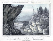 Load image into Gallery viewer, Milbert, Jacques Gerard “Bridge on the Hudson River near Luzerne.”  [Warren County, NY]

