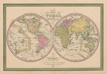 Load image into Gallery viewer, Mitchell, S.A. &quot;A New Map of the World on the Globular Projection by H.S. Tanner.&quot;
