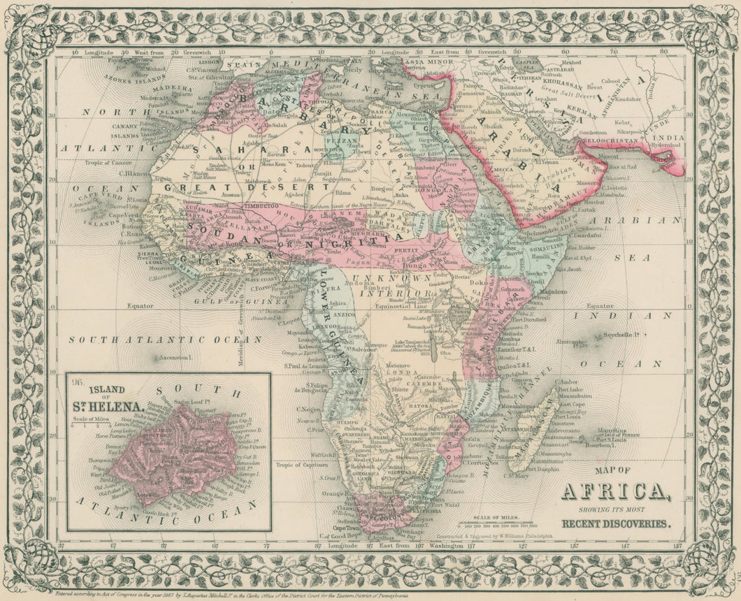 Mitchell, S. Augustus Jr. “Map of Africa, Showing Its Most Recent Discoveries”