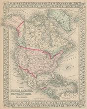 Load image into Gallery viewer, Williams, W. &quot;Map of North America. Showing its Political Divisions and Recent Discoveries in the Polar Regions&quot;
