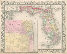 Load image into Gallery viewer, Mitchell, S. Augustus Jr.  &quot;County Map of Florida&quot;
