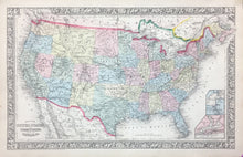 Load image into Gallery viewer, Mitchell Jr., S.A. &quot;Map Of The United States, and Territories. Together With Canada &amp;c.&quot;
