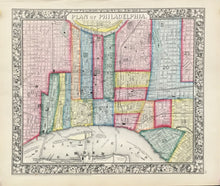 Load image into Gallery viewer, Mitchell, S. Augustus Jr. “Plan of Philadelphia.” From &quot;Mitchell’s New General Atlas”
