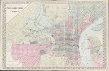 Load image into Gallery viewer, Gamble, W.H.  “Plan of the City of Philadelphia and Camden.”  From New General Atlas”
