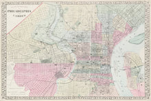 Load image into Gallery viewer, Gamble, W.H.  “Plan of the City of Philadelphia and Camden.”  From New General Atlas”
