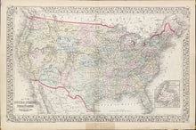 Load image into Gallery viewer, Mitchell Jr., S.A. &quot;Map of The United States, and Territories. Together With Canada &amp;c.&quot; 1874
