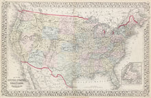 Load image into Gallery viewer, Mitchell Jr., S.A. &quot;Map of The United States, and Territories. Together With Canada &amp;c.&quot; 1874
