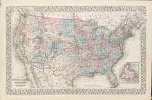 Load image into Gallery viewer, Mitchell Jr., S.A. &quot;Map of The United States, and Territories. Together With Canada &amp;c.&quot; 1880
