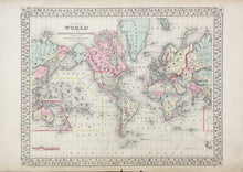 Load image into Gallery viewer, Mitchell, S.A. Jr. &quot;Map of the World on the Mercator Projection, Exhibiting the American Continent at its Centre.&quot;
