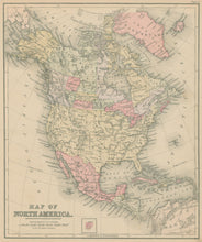 Load image into Gallery viewer, Unattributed  “Map of North America&quot; ca. 1880
