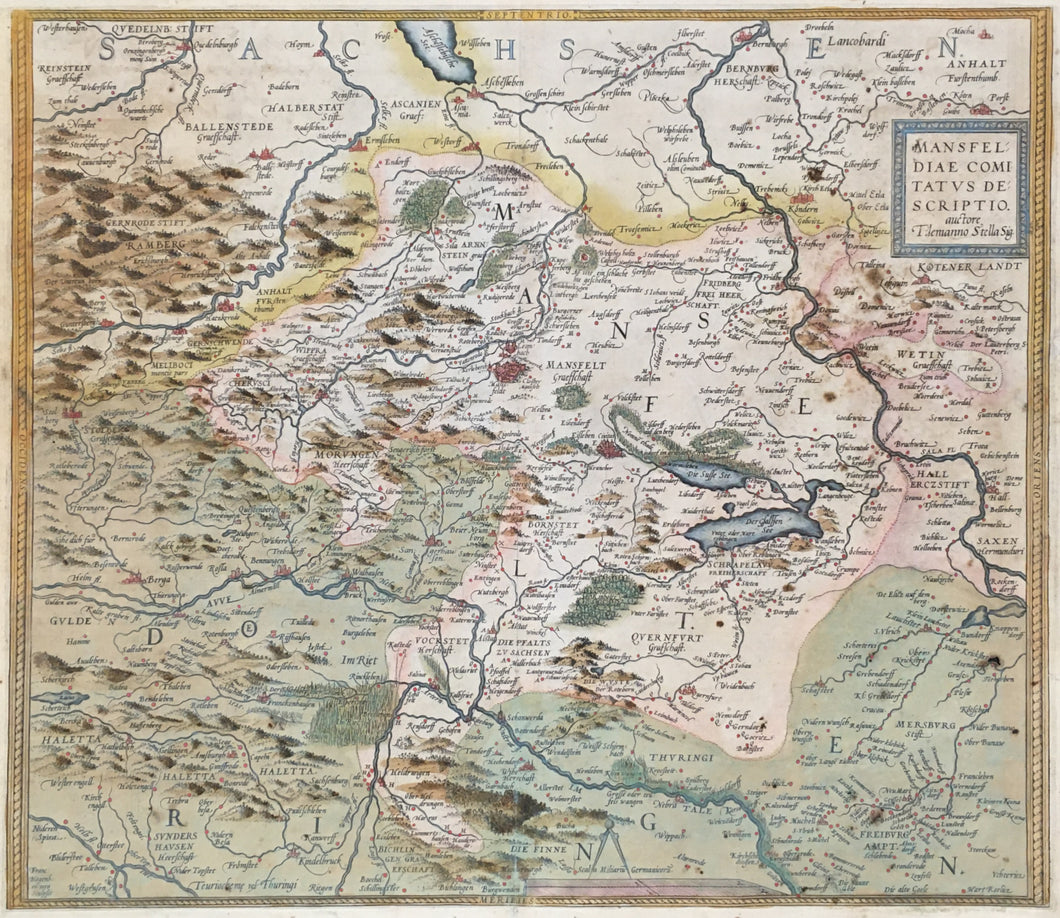 Ortelius, Abraham “Mansfeldiae Comitatus Descriptio.”  [Germany]
