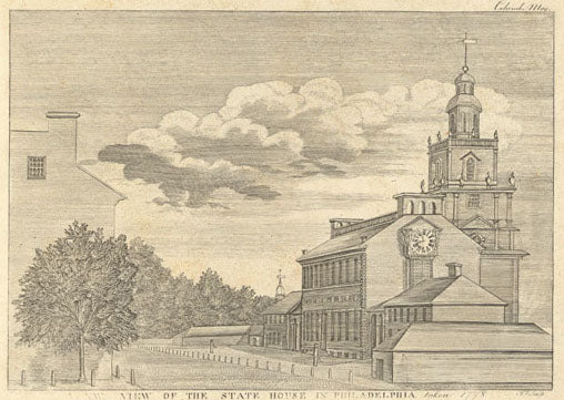 Peale, Charles Willson  “A N.W. View of the State House in Philadelphia taken 1778”