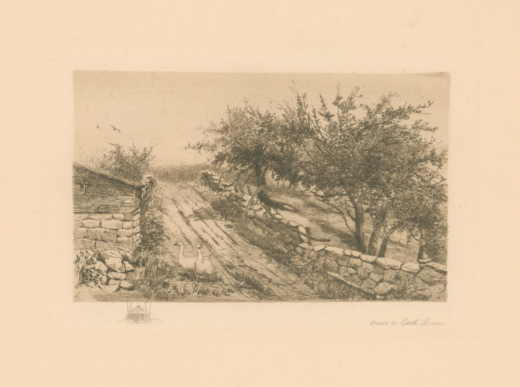 Penman, Edith [Country Road with Geese]