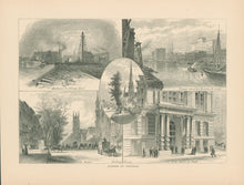 Load image into Gallery viewer, Waud, Alfred R. “Scenes in Chicago” [horizontal] From &quot;Picturesque America&quot;
